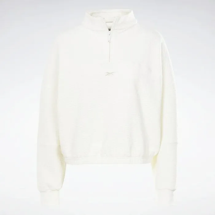 Hoodies and Sweatshirts Womens Reebok Fashion CoverUp Chalk