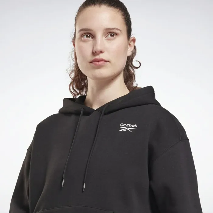 Hoodies and Sweatshirts Womens Reebok Identity Fleece Pullover Hoodie Black