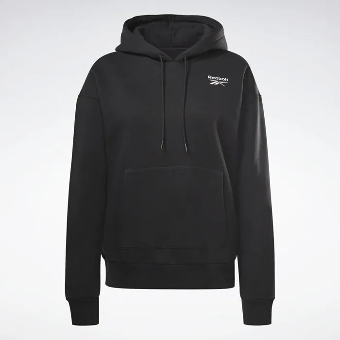 Hoodies and Sweatshirts Womens Reebok Identity Fleece Pullover Hoodie Black