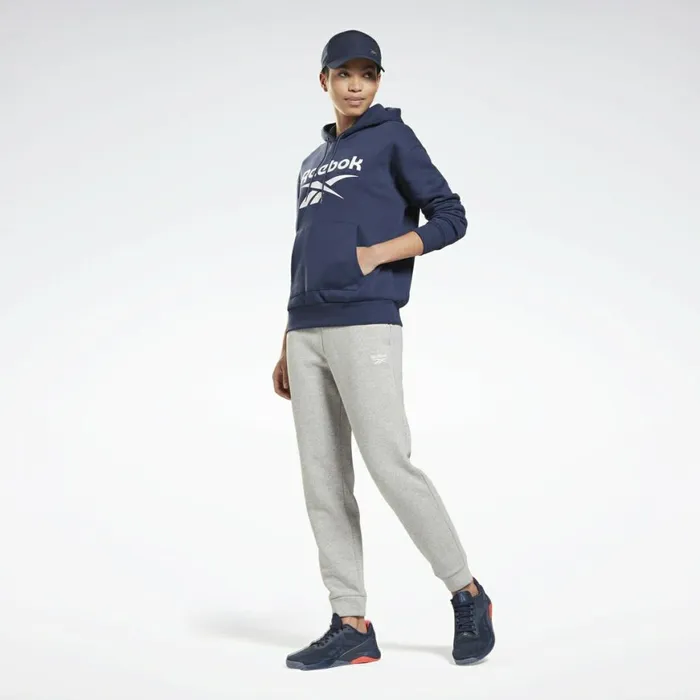 Hoodies and Sweatshirts Womens Reebok Identity Logo Fleece Pullover Hoodie Vector Navy
