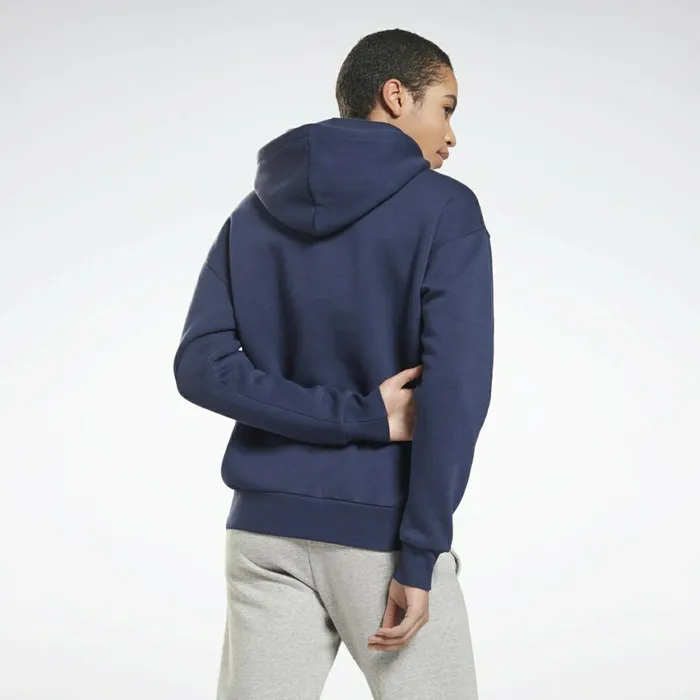 Hoodies and Sweatshirts Womens Reebok Identity Logo Fleece Pullover Hoodie Vector Navy