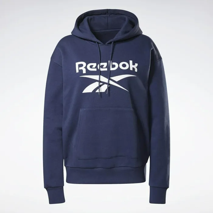 Hoodies and Sweatshirts Womens Reebok Identity Logo Fleece Pullover Hoodie Vector Navy