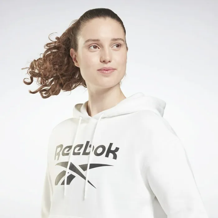Hoodies and Sweatshirts Womens Reebok Identity Logo Fleece Pullover Hoodie White