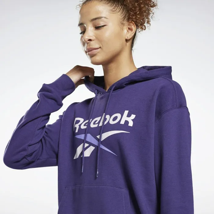 Hoodies and Sweatshirts Womens Reebok Identity Logo French Terry Hoodie Dark Orchid