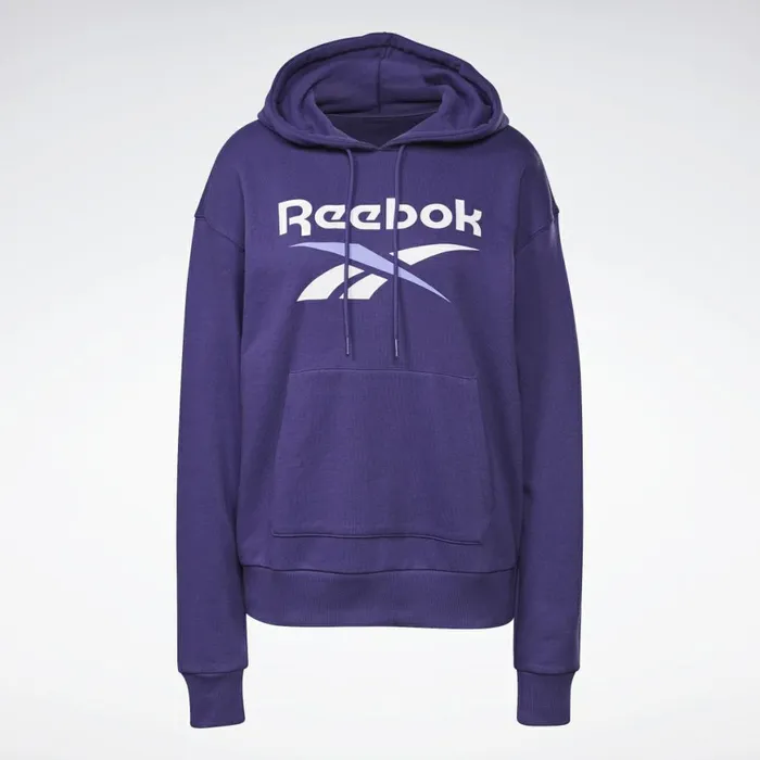 Hoodies and Sweatshirts Womens Reebok Identity Logo French Terry Hoodie Dark Orchid