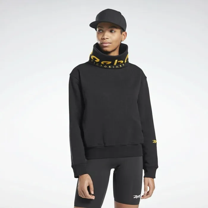 Hoodies and Sweatshirts Womens Reebok VB Cowl Sweatshirt Black