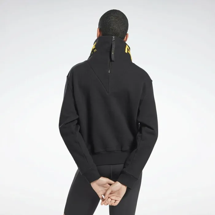 Hoodies and Sweatshirts Womens Reebok VB Cowl Sweatshirt Black