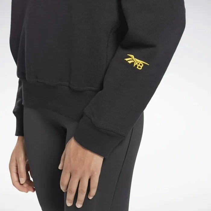 Hoodies and Sweatshirts Womens Reebok VB Cowl Sweatshirt Black