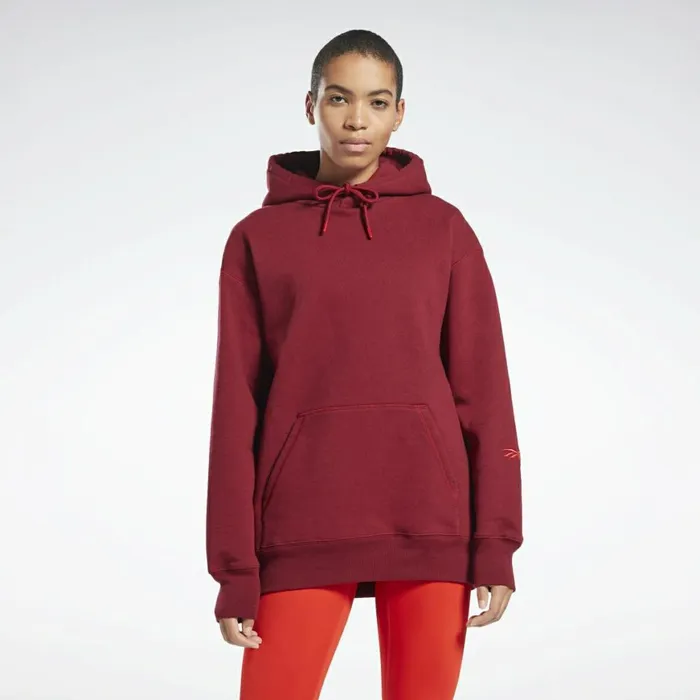 Hoodies and Sweatshirts Womens Reebok VB Hoodie Collegiate Burgundy