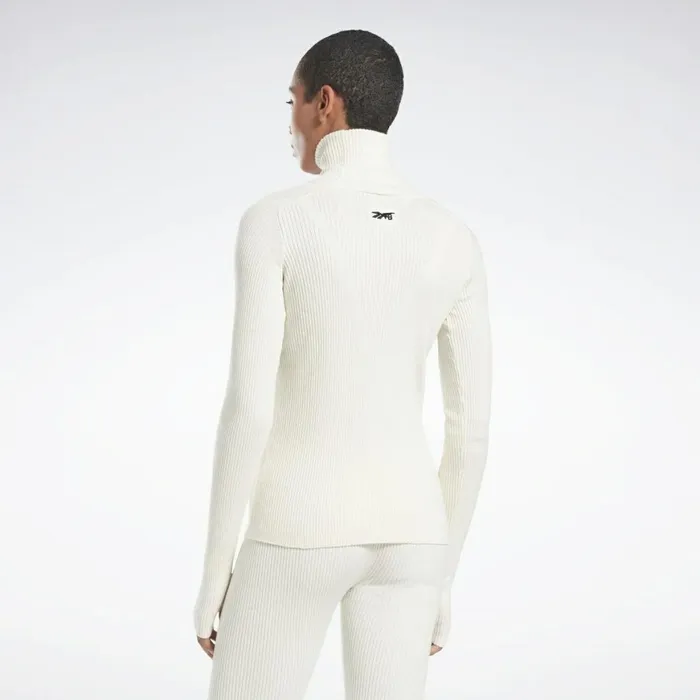 Hoodies and Sweatshirts Womens Reebok VB Roll Neck Sweater Alabaster