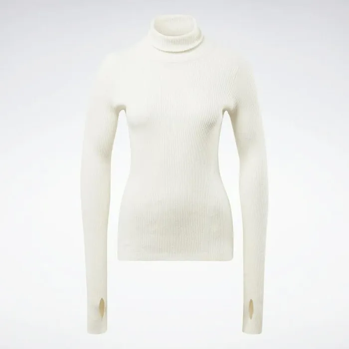 Hoodies and Sweatshirts Womens Reebok VB Roll Neck Sweater Alabaster