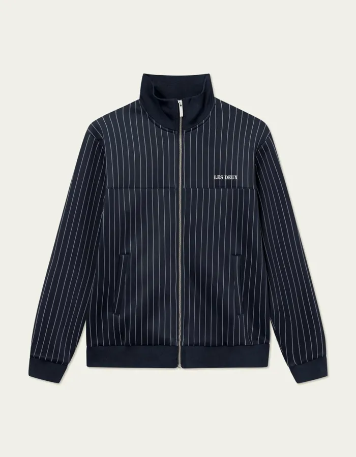 HoodiesSweatshirts Men Les Deux Ballier Pinstripe Track Jacket 8211 Dark NavyLight Ivory HoodiesSweatshirts Men Les Deux Ballier Pinstripe Track Jacket 8211 Dark NavyLight Ivory