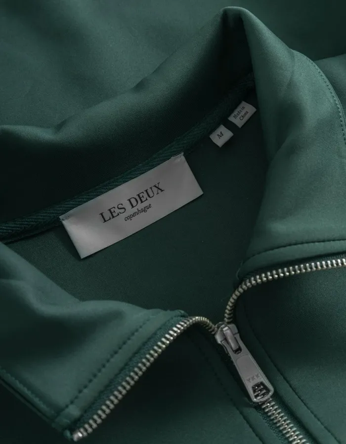 HoodiesSweatshirts Men Les Deux Ballier Track HalfZip Sweatshirt 8211 Pine Green