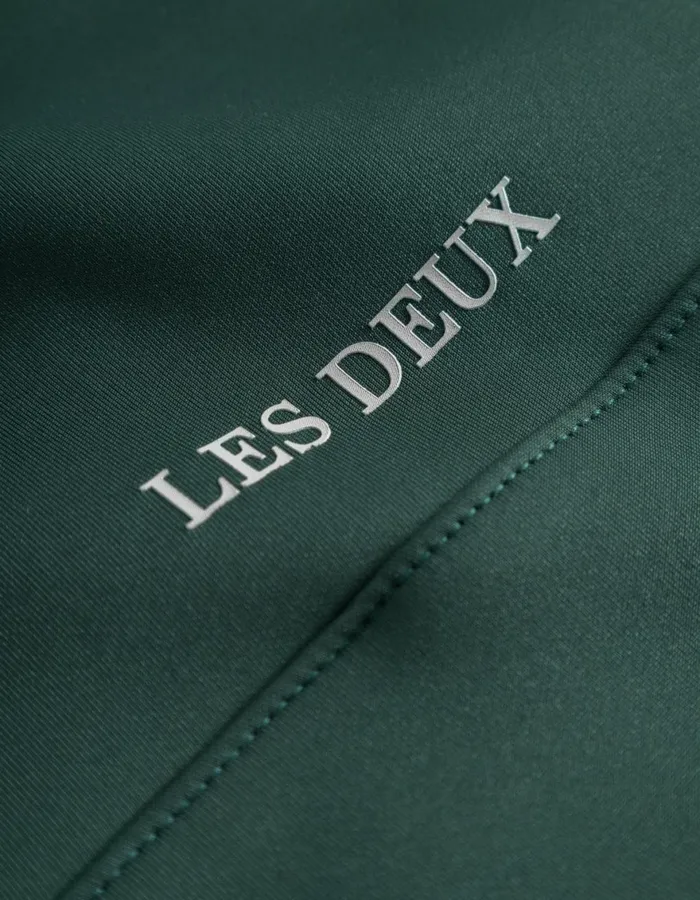 HoodiesSweatshirts Men Les Deux Ballier Track HalfZip Sweatshirt 8211 Pine Green