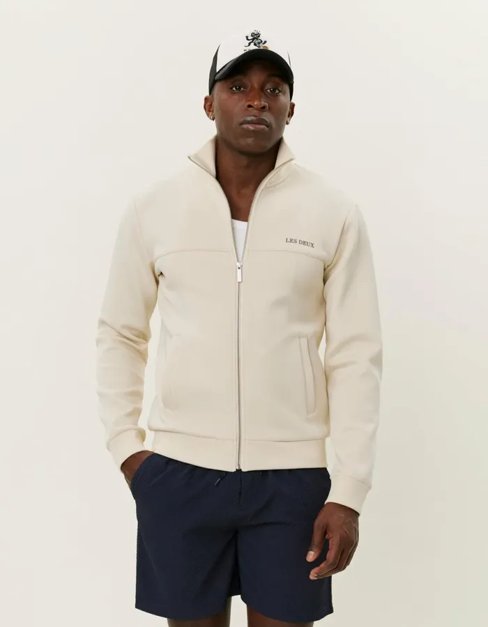 HoodiesSweatshirts Men Les Deux Ballier Track Jacket 8211 Ivory