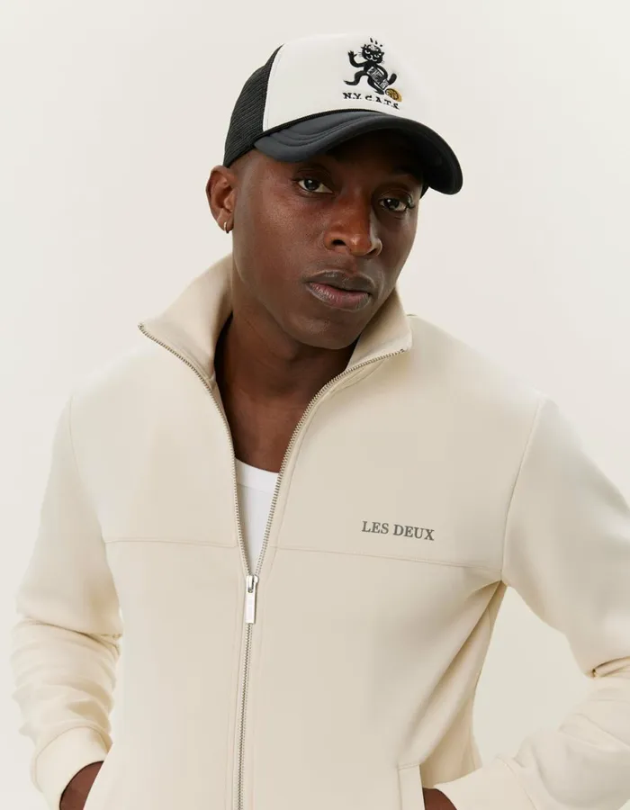 HoodiesSweatshirts Men Les Deux Ballier Track Jacket 8211 Ivory