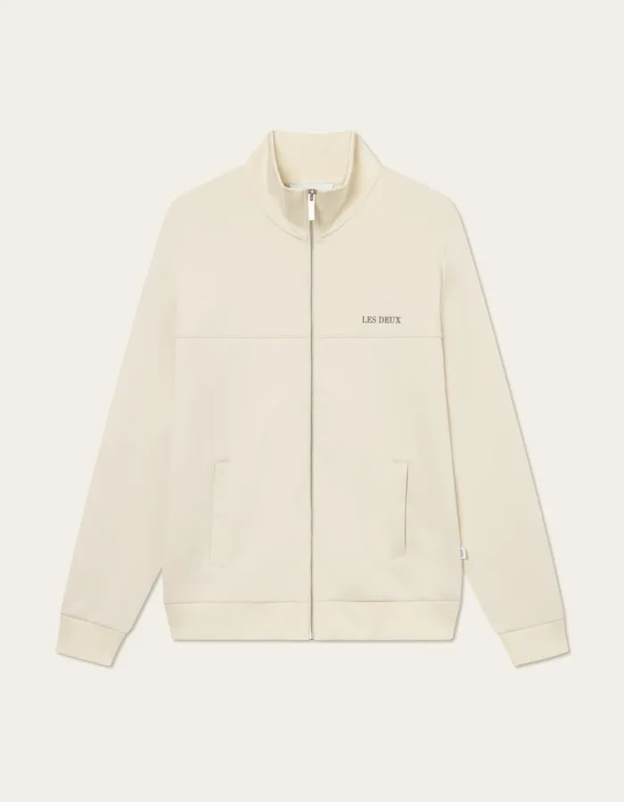 HoodiesSweatshirts Men Les Deux Ballier Track Jacket 8211 Ivory