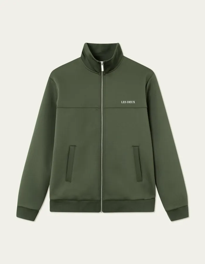 HoodiesSweatshirts Men Les Deux Ballier Track Jacket 8211 Olive Night