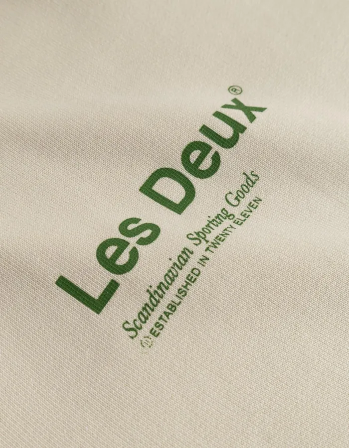 HoodiesSweatshirts Men Les Deux Brody Sweatshirt 20 8211 IvoryVintage Green