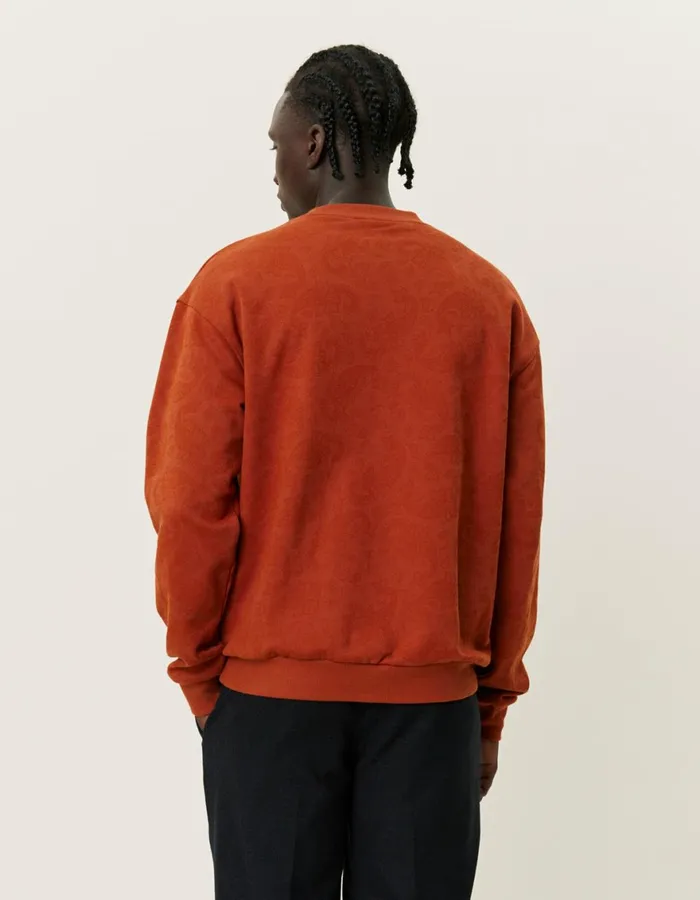HoodiesSweatshirts Men Les Deux Clyde AOP Sweatshirt 8211 Arabian Spice