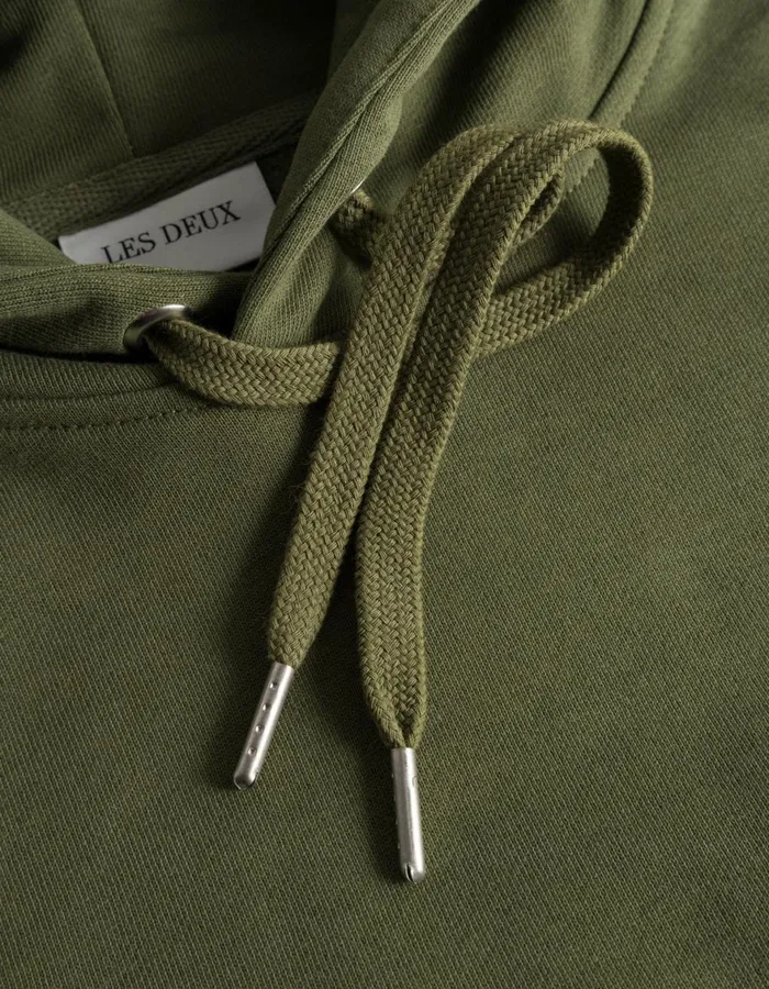 HoodiesSweatshirts Men Les Deux Crew Hoodie 8211 Chive GreenLight Ivory