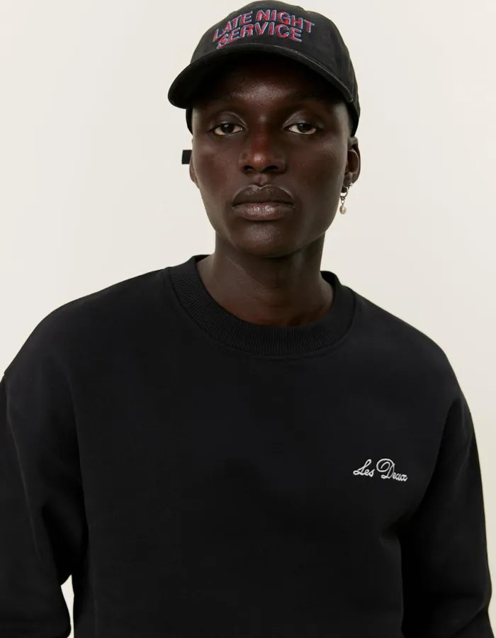 HoodiesSweatshirts Men Les Deux Crew Sweatshirt 8211 BlackLight Ivory