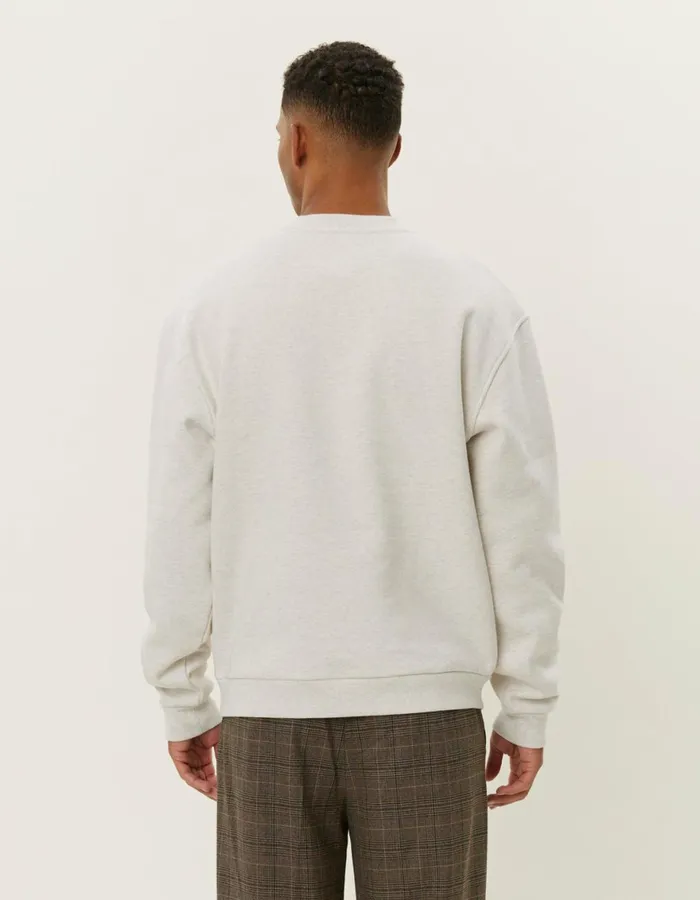 HoodiesSweatshirts Men Les Deux Crew Sweatshirt 8211 Snow Melange