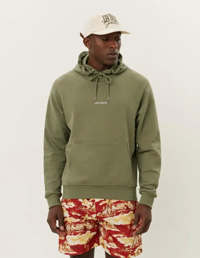 HoodiesSweatshirts Men Les Deux Dexter Hoodie 8211 Lichen Green
