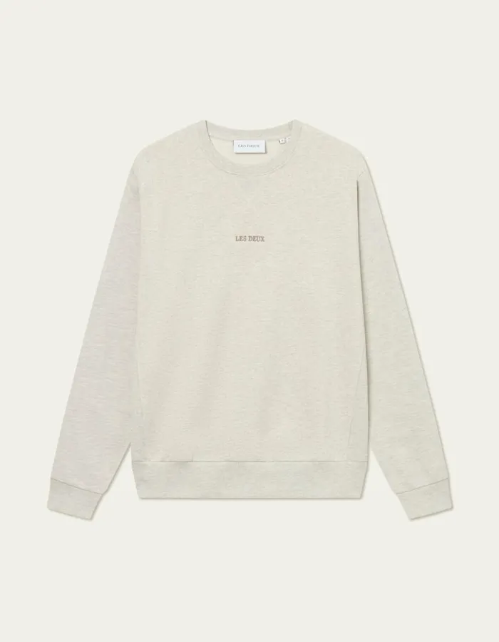 HoodiesSweatshirts Men Les Deux Dexter Sweatshirt 8211 Ivory Melange