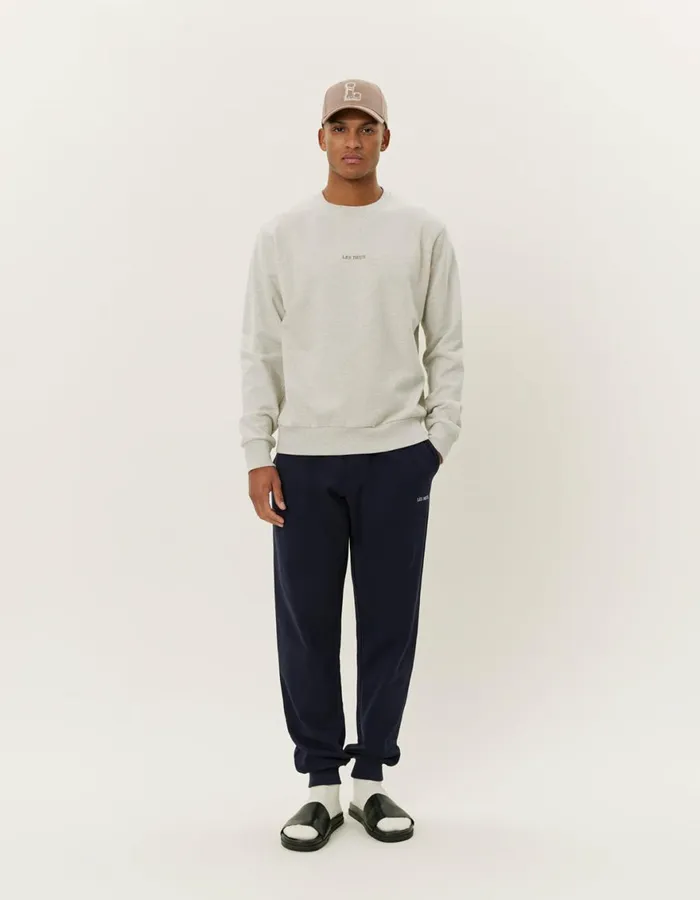 HoodiesSweatshirts Men Les Deux Dexter Sweatshirt 8211 Ivory Melange