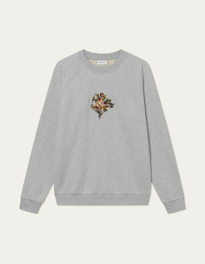 HoodiesSweatshirts Men Les Deux Fiore Sweatshirt 8211 Snow Melange