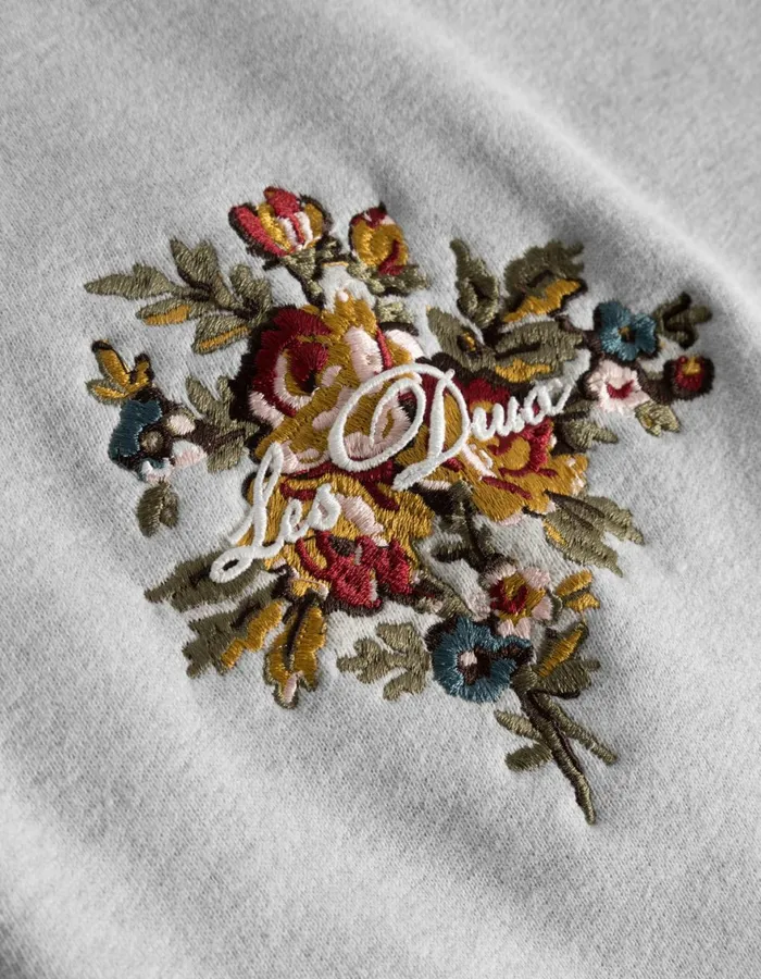 HoodiesSweatshirts Men Les Deux Fiore Sweatshirt 8211 Snow Melange