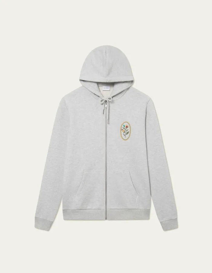 HoodiesSweatshirts Men Les Deux Geoffroy Zipper Hoodie 8211 Snow Melange