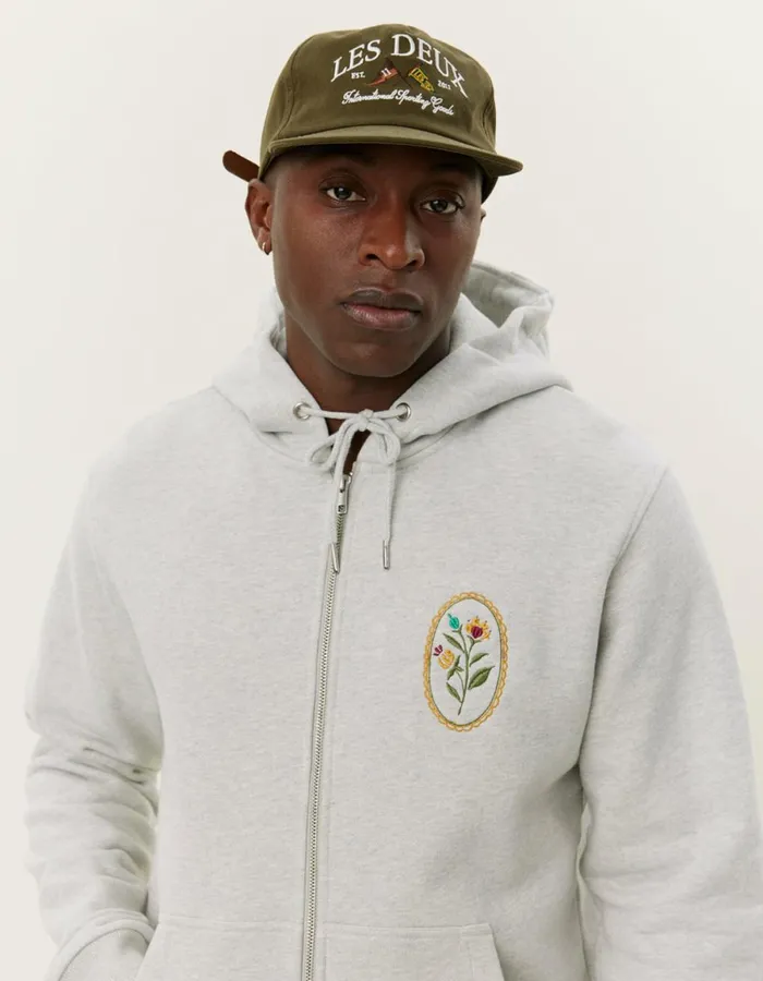 HoodiesSweatshirts Men Les Deux Geoffroy Zipper Hoodie 8211 Snow Melange