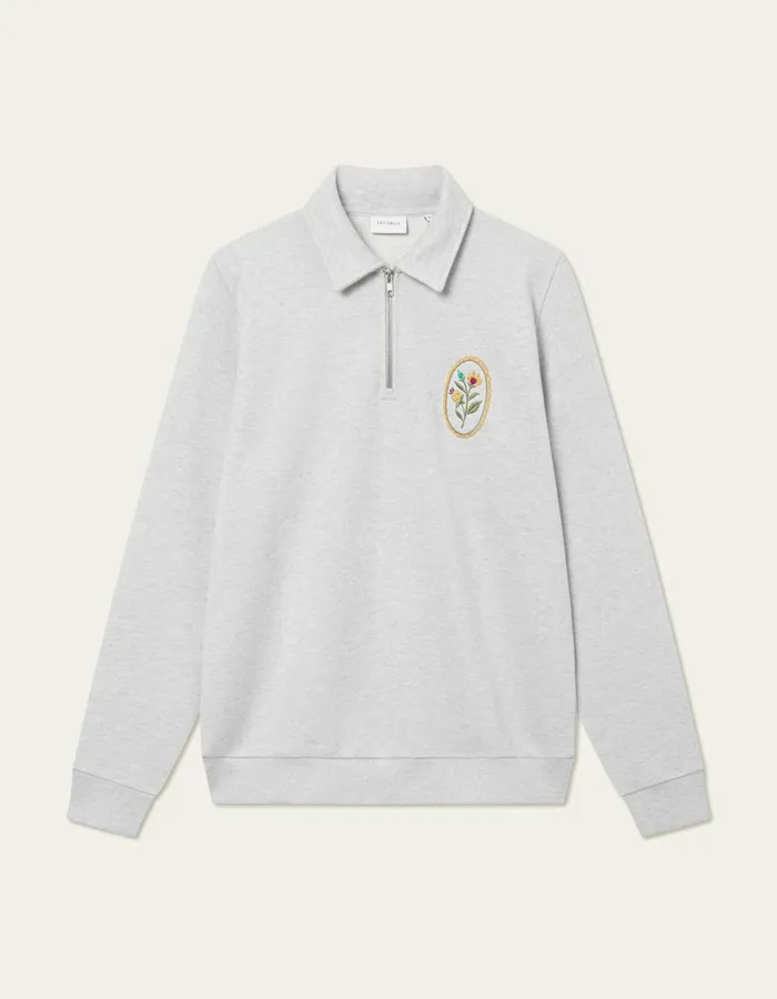 HoodiesSweatshirts Men Les Deux Geoffroy Zipper Polo Sweatshirt 8211 Snow Melange HoodiesSweatshirts Men Les Deux Geoffroy Zipper Polo Sweatshirt 8211 Snow Melange