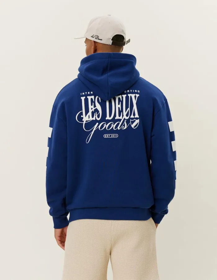 HoodiesSweatshirts Men Les Deux Goods Hoodie 8211 BlueprintWhite