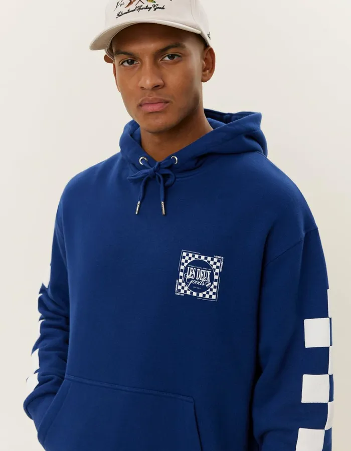 HoodiesSweatshirts Men Les Deux Goods Hoodie 8211 BlueprintWhite