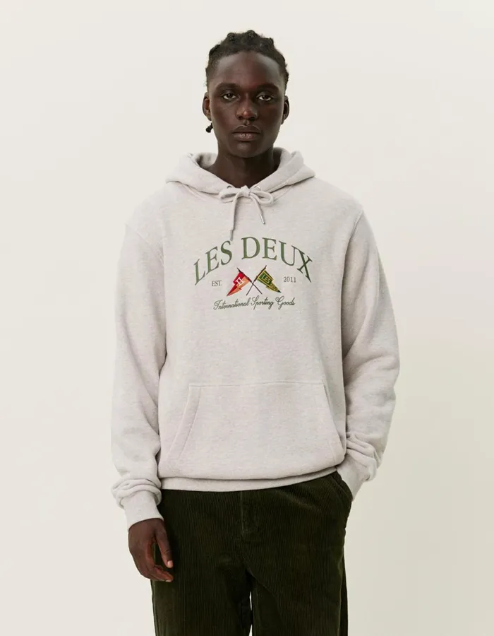 HoodiesSweatshirts Men Les Deux Ivy League Hoodie 8211 Oatmeal Mlange