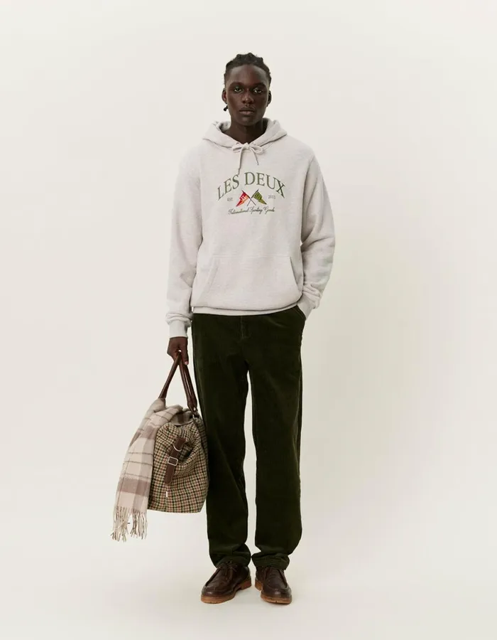 HoodiesSweatshirts Men Les Deux Ivy League Hoodie 8211 Oatmeal Mlange