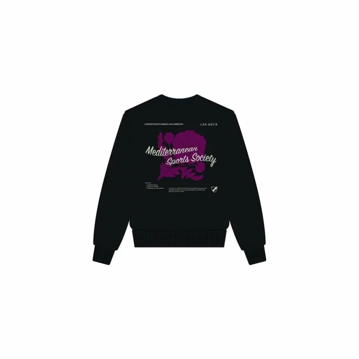HoodiesSweatshirts Men Les Deux Mediterranean Sweatshirt 8211 BlackBlack