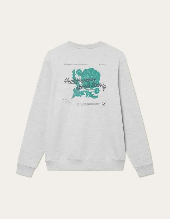HoodiesSweatshirts Men Les Deux Mediterranean Sweatshirt 8211 Snow Melange