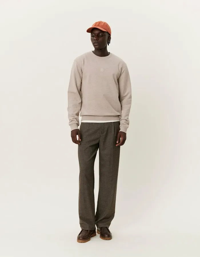 HoodiesSweatshirts Men Les Deux Mini Encore Sweatshirt 20 8211 Dark Sand MelangeIvory