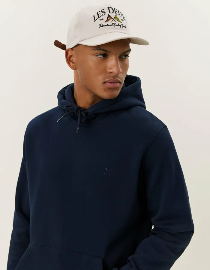 HoodiesSweatshirts Men Les Deux Norregaard Tonal Hoodie 8211 Dark Navy