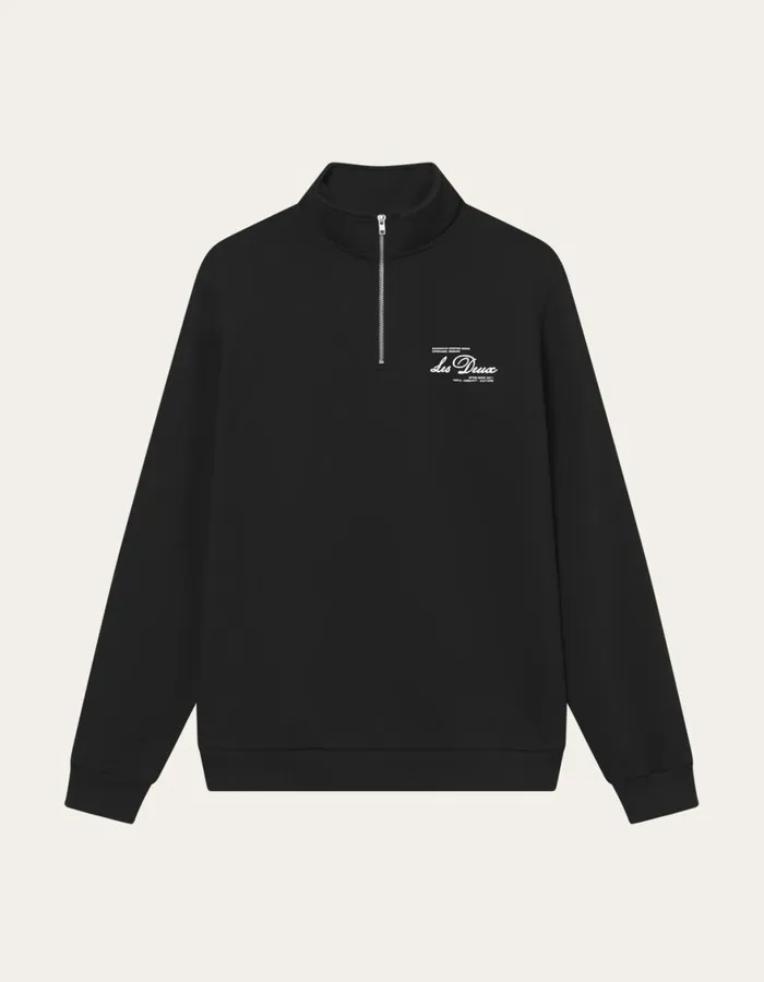 HoodiesSweatshirts Men Les Deux Scandinavian HalfZip Sweatshirt 8211 BlackIvory HoodiesSweatshirts Men Les Deux Scandinavian HalfZip Sweatshirt 8211 BlackIvory