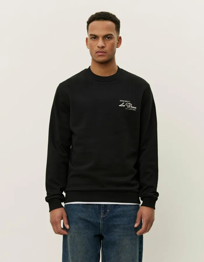 HoodiesSweatshirts Men Les Deux Scandinavian Sweatshirt 8211 BlackIvory