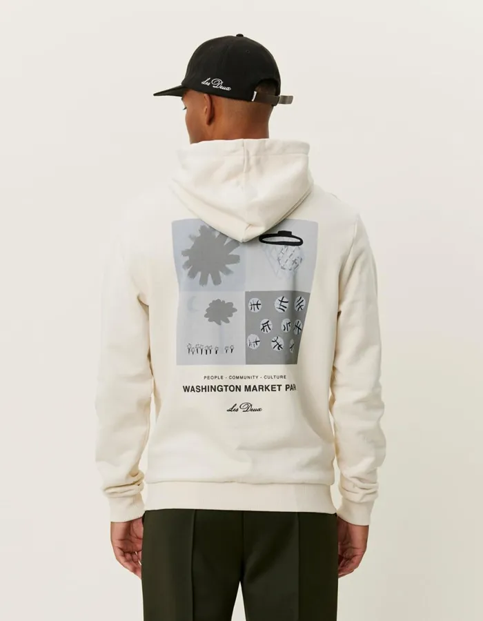 HoodiesSweatshirts Men Les Deux Tribeca Hoodie 8211 Ivory