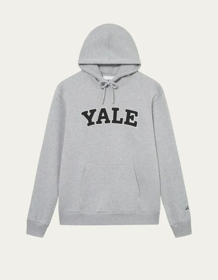 HoodiesSweatshirts Men Les Deux Yale Hoodie 8211 Light Grey MelangeBlack