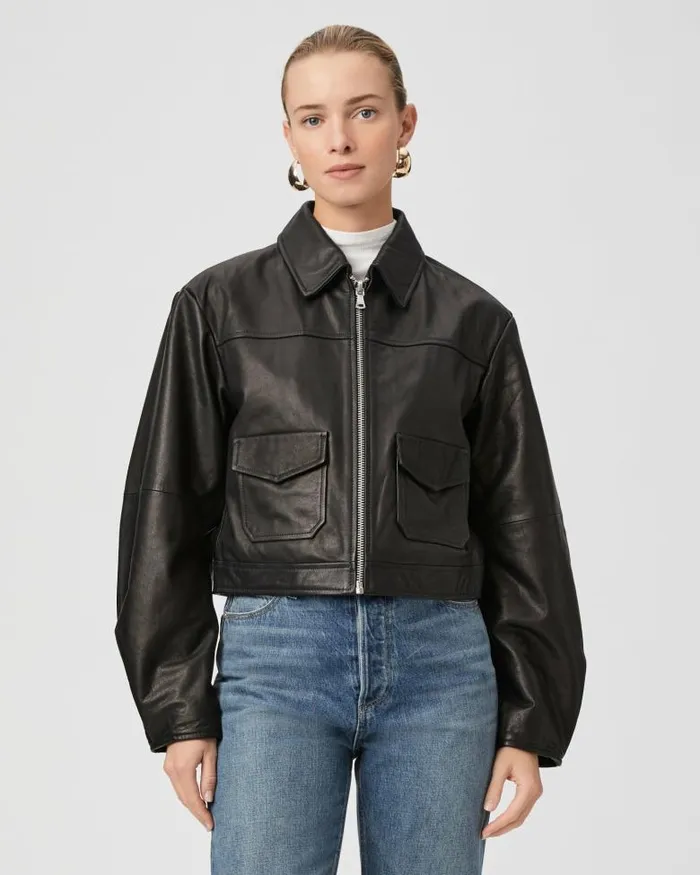 Jackets and Coats Women PAIGE Clyde Jacket 8211 Black Leather Jackets and Coats Women PAIGE Clyde Jacket 8211 Black Leather