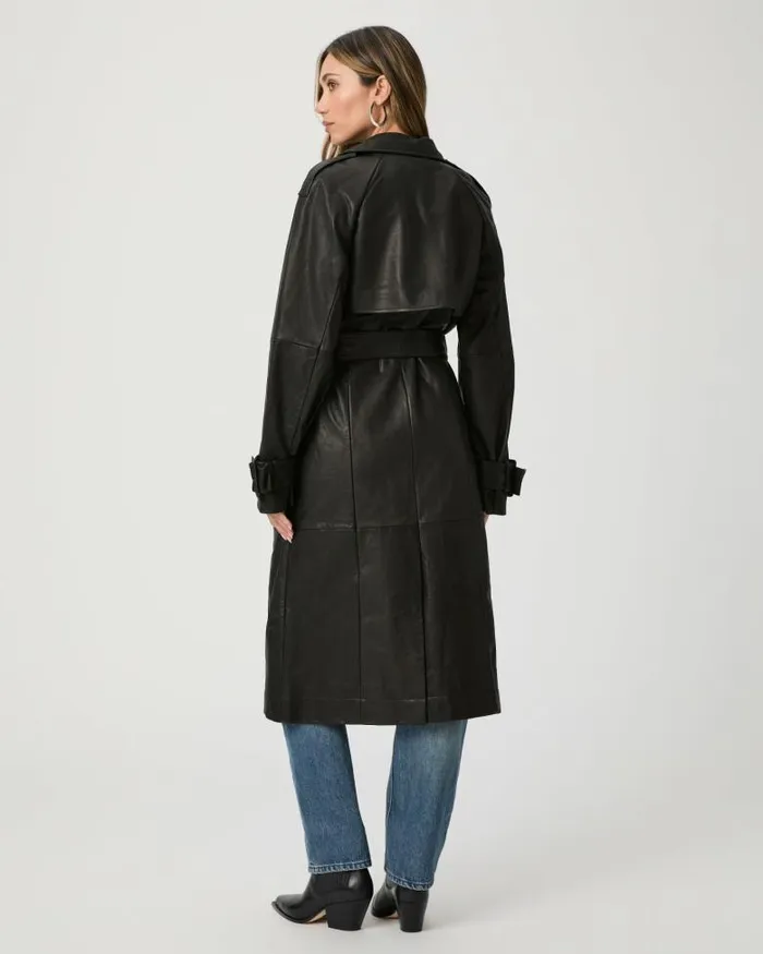 Jackets and Coats Women PAIGE Hanni Coat 8211 Black Leather Jackets and Coats Women PAIGE Hanni Coat 8211 Black Leather