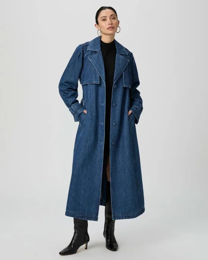 Jackets and Coats Women PAIGE Raina Denim Trench 8211 Rylie Jackets and Coats Women PAIGE Raina Denim Trench 8211 Rylie